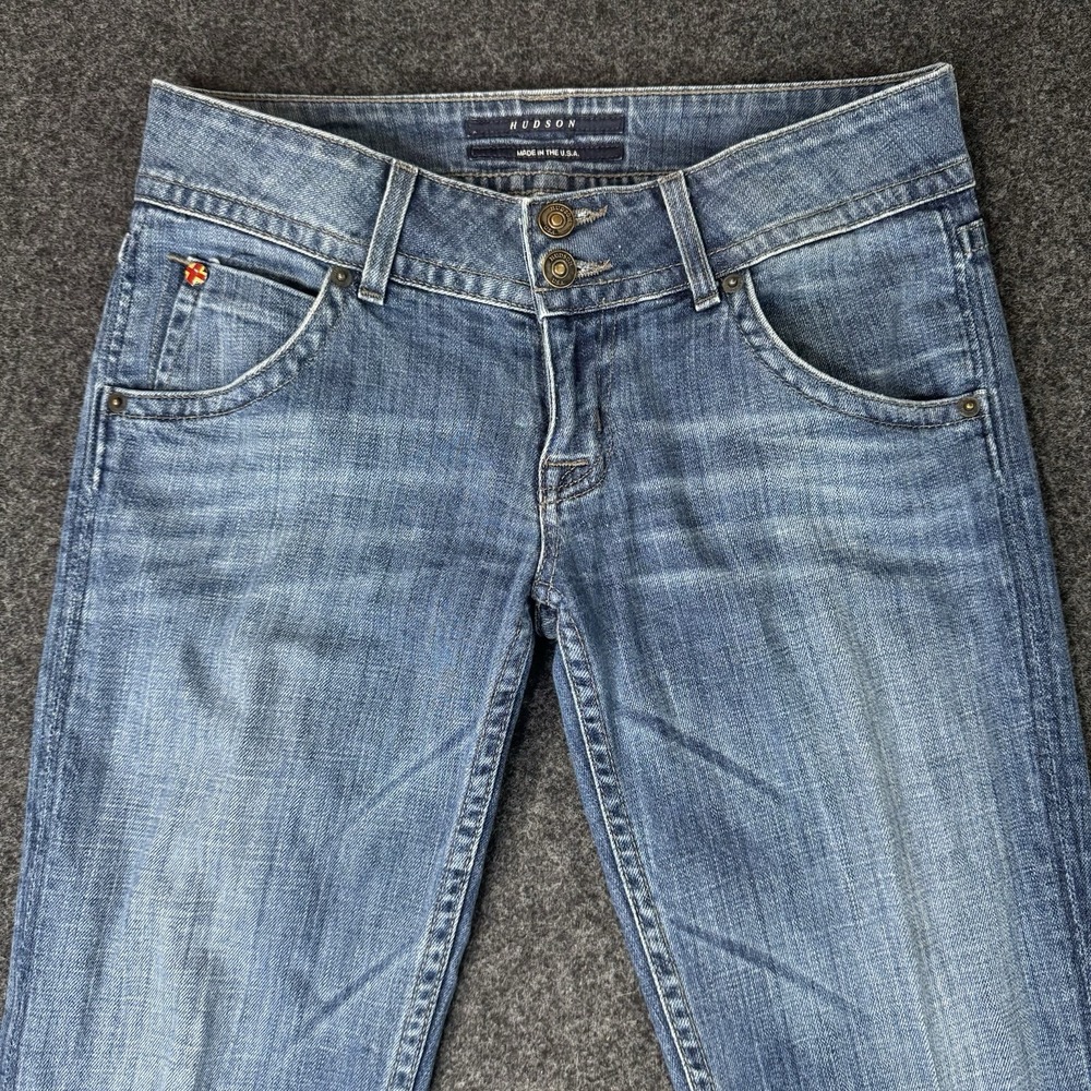 Hudson Jeans Womens 26 Bootcut Stretch Low Rise Blue Denim Made USA Y2K